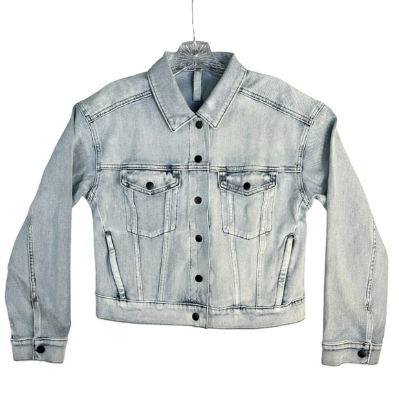 Athleta Light Blue Denim Jean Jacket Womens Size Small - Picture 1 of 7